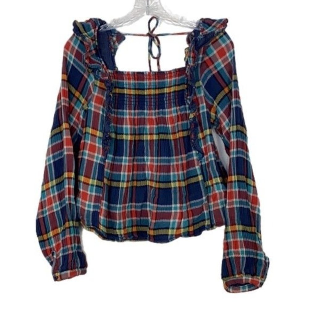 NWOT Free People We The Free Siena Plaid Pullover - Picture 2 of 5